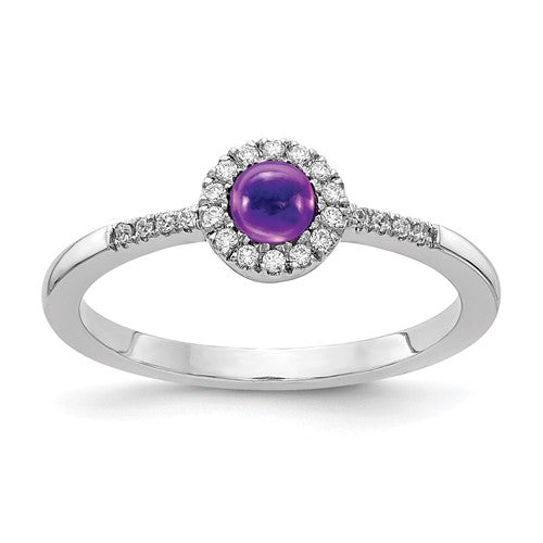14k-white-gold-diamond-and-cabochon-amethyst-ring-SolomonJeweler-Wichita-KS-CustomJewelry