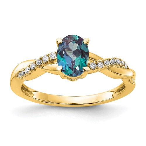14k-oval-created-alexandrite-and-diamond-ring-SolomonJeweler-Wichita-KS-CustomJewelry