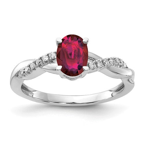 14k-white-gold-oval-created-ruby-and-diamond-ring-SolomonJeweler-Wichita-KS-CustomJewelry
