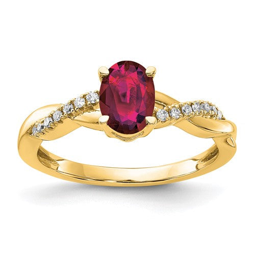 14k-oval-created-ruby-and-diamond-ring-SolomonJeweler-Wichita-KS-CustomJewelry