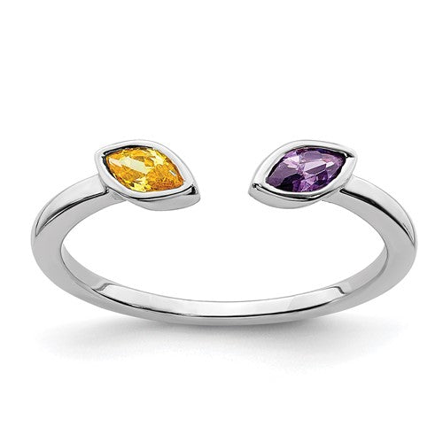 14k-white-gold-marquise-amethyst-and-citrine-ring-SolomonJeweler-Wichita-KS-CustomJewelry
