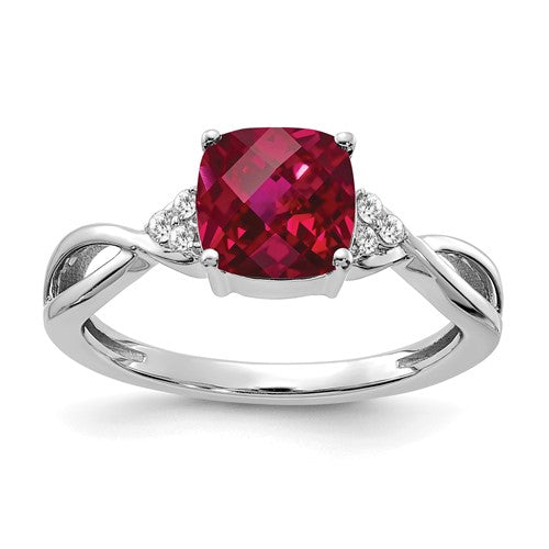 14k-white-gold-checkerboard-created-ruby-and-diamond-ring-SolomonJeweler-Wichita-KS-CustomJewelry
