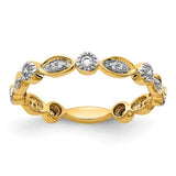 14k gold diamond fancy band ring from Solomon Jewelers with intricate design and sparkling diamonds on a white background