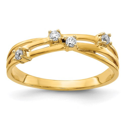 14k gold diamond fashion ring with sparkling stones, elegant jewelry piece from Solomon Jewelers.