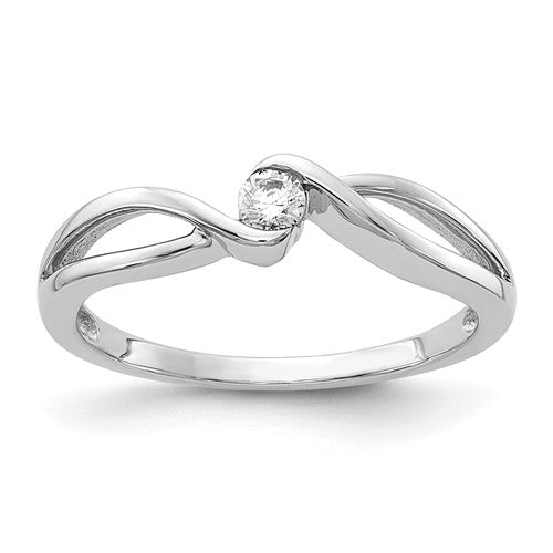 14kt white gold polished diamond ring, elegant jewelry piece with sparkling diamonds from Solomon Jewelers