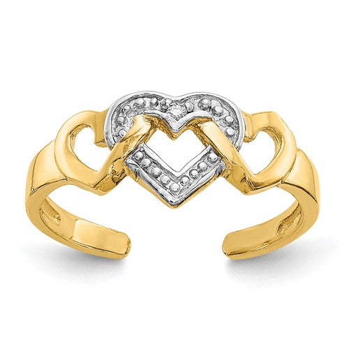 14k-rhodium-diamond-heart-toe-ring-SolomonJeweler-Wichita-KS-CustomJewelry