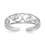 14k-white-gold-02ct-diamond-scroll-toe-ring-SolomonJeweler-Wichita-KS-CustomJewelry