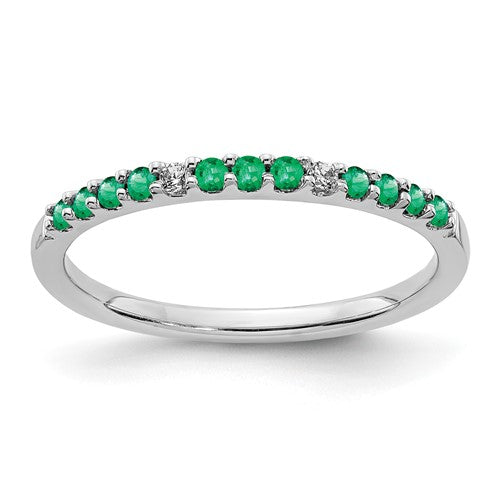 14k-white-gold-diamond-and-emerald-band-SolomonJeweler-Wichita-KS-CustomJewelry