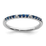 14k white gold diamond and sapphire ring with intricate band design, featuring sparkling gemstones and elegant craftsmanship.