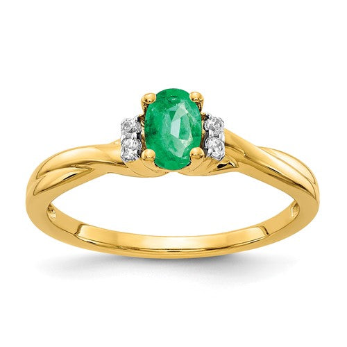 14k-diamond-and-oval-emerald-ring-SolomonJeweler-Wichita-KS-CustomJewelry