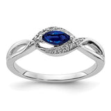 14k white gold diamond and marquise sapphire ring showcasing sparkling stones and elegant design.