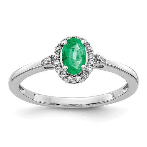 14k-white-gold-oval-emerald-and-diamond-halo-ring-SolomonJeweler-Wichita-KS-CustomJewelry