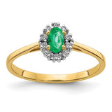 14k gold diamond and oval emerald halo ring with intricate detailing, showcasing sparkling gemstones and elegant craftsmanship.