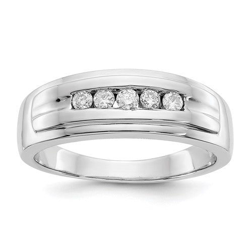 14k-white-gold-diamond-mens-5-stone-ring-SolomonJeweler-Wichita-KS-CustomJewelry