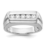 14k-white-gold-diamond-5-stone-mens-ring-SolomonJeweler-Wichita-KS-CustomJewelry