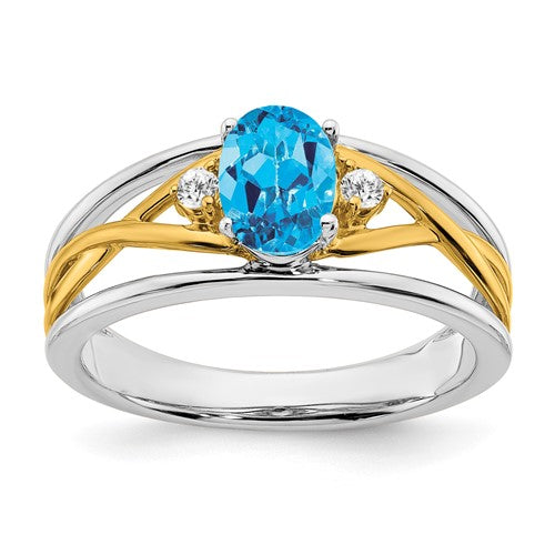 14k-two-tone-blue-topaz-and-diamond-ring-SolomonJeweler-Wichita-KS-CustomJewelry