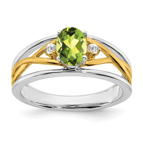 14k-two-tone-peridot-and-diamond-ring-SolomonJeweler-Wichita-KS-CustomJewelry