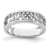 14k white gold fancy diamond ring with polished finish, featuring sparkling diamonds, designed by Solomon Jewelers.