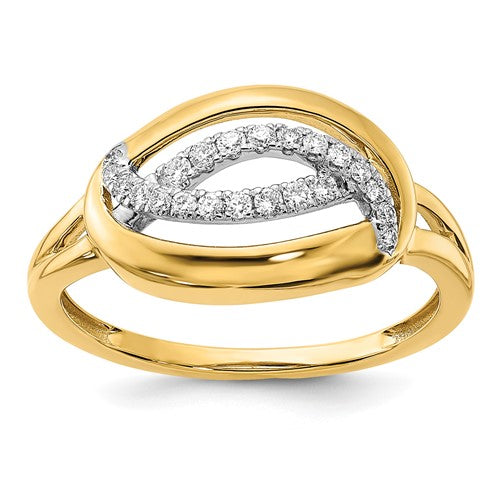 14k polished diamond oval ring from Solomon Jewelers, featuring a sleek gold band with an oval-cut diamond centerpiece.