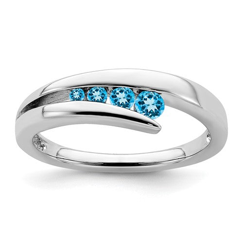 14k-white-gold-blue-topaz-4-stone-ring-SolomonJeweler-Wichita-KS-CustomJewelry