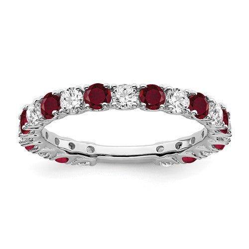 14k-white-gold-created-ruby-and-diamond-band-SolomonJeweler-Wichita-KS-CustomJewelry
