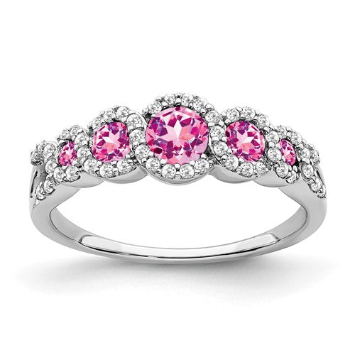 14k-white-gold-created-pink-sapphire-and-diamond-ring-SolomonJeweler-Wichita-KS-CustomJewelry