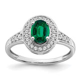 14k-white-gold-oval-created-emerald-and-diamond-halo-ring-SolomonJeweler-Wichita-KS-CustomJewelry