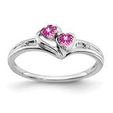 14k-white-gold-created-pink-sapphire-and-diamond-2-stone-heart-ring-SolomonJeweler-Wichita-KS-CustomJewelry
