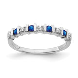 14k white gold sapphire and diamond ring featuring a central sapphire gemstone and sparkling diamonds, crafted by Solomon Jewelers.