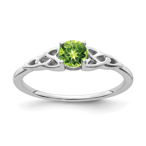 14k-white-gold-peridot-celtic-knot-ring-SolomonJeweler-Wichita-KS-CustomJewelry