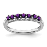 14k-white-gold-amethyst-and-diamond-7-stone-ring-SolomonJeweler-Wichita-KS-CustomJewelry