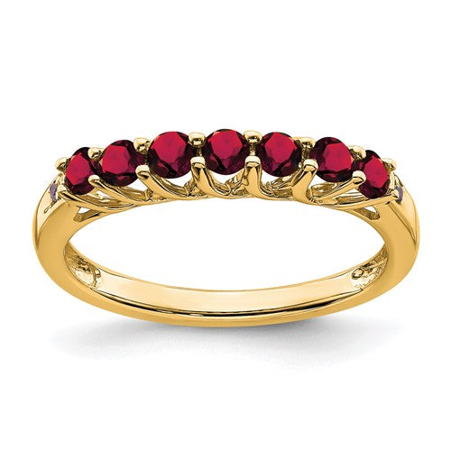 14k-created-ruby-and-diamond-7-stone-ring-SolomonJeweler-Wichita-KS-CustomJewelry