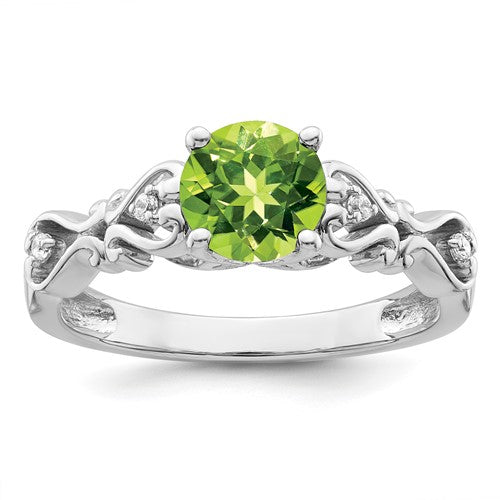 14k-white-gold-polished-peridot-and-diamond-ring-SolomonJeweler-Wichita-KS-CustomJewelry