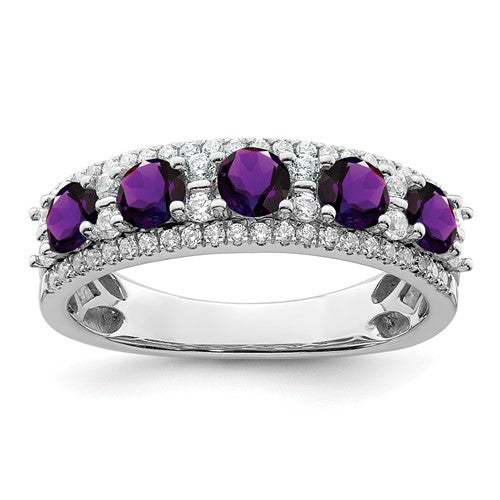 14k-yellow-gold-polished-amethyst-and-diamond-ring-SolomonJeweler-Wichita-KS-CustomJewelry