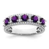 14k-white-gold-polished-amethyst-and-diamond-ring-SolomonJeweler-Wichita-KS-CustomJewelry