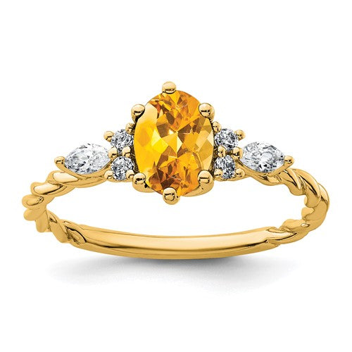 14k-polished-diamond-and-citrine-twisted-ring-SolomonJeweler-Wichita-KS-CustomJewelry