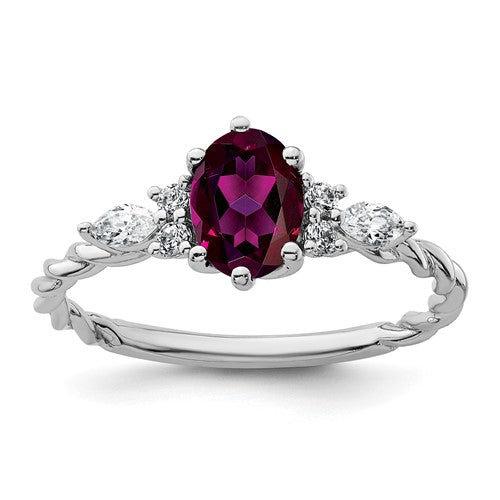 14k-white-gold-polished-diamond-and-rhodolite-garnet-twisted-ring-SolomonJeweler-Wichita-KS-CustomJewelry