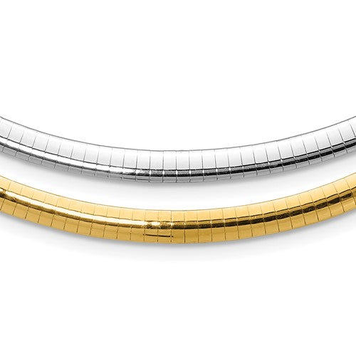 14k-5mm-reversible-white-yellow-domed-omega-necklace-SolomonJeweler-Wichita-KS-CustomJewelry