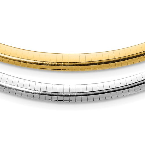 14k-two-tone-lt-reversible-6mm-omega-w-extender-necklace-SolomonJeweler-Wichita-KS-CustomJewelry