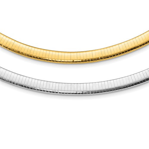 14k-two-tone-lt-reversible-8mm-omega-w-extender-necklace-SolomonJeweler-Wichita-KS-CustomJewelry
