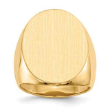 14k gold open back men's signet ring with 19.0x26.5mm face, crafted by Solomon Jewelers, showcasing detailed jewelry design.