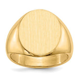 14k gold men's signet ring with open back, 14.0 x 18.0mm, Solomon Jewelers jewelry, showcasing detailed design and craftsmanship.