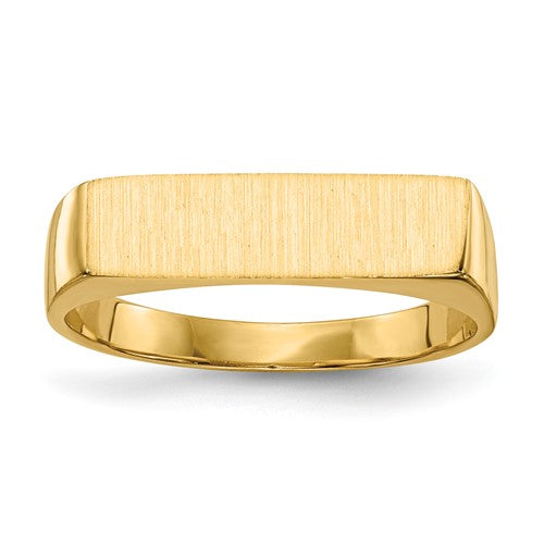 14k gold closed back signet ring with 16.5x5.0mm face, jewelry ring from Solomon Jewelers, shown in RS414.jpg
