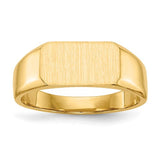 14k gold signet ring with 11.5x6.5mm closed back design, jewelry ring by Solomon Jewelers, shown in RS420.jpg