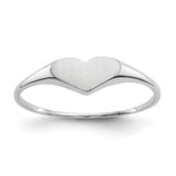 14k white gold heart-shaped ring with open back, 8mm by 4mm, jewelry ring featuring elegant design by Solomon Jewelers