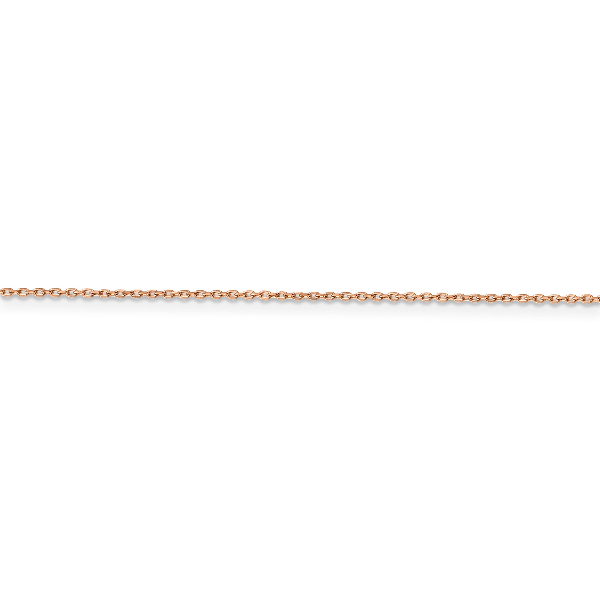 14k Rose Gold 1.0mm D/C Cable Chain - Solomon Jewelers