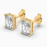 1 CT. T.W. Radiant Cut Certified Lab Diamond Solitaire Stud Earrings (VS1-E)