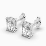 1 CT. T.W. Radiant Cut Certified Lab Diamond Solitaire Stud Earrings (VS1-E)