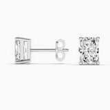 1 CT. T.W. Radiant Cut Certified Lab Diamond Solitaire Stud Earrings (VS1-E)