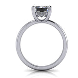 1.11 Ctw Hidden Halo Radiant Cut Lab Grown Diamond Engagement Ring (VS1-G)